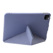 For iPad Pro 13 2024 TPU Deformation Flip Leather Tablet Case with Holder(Purple)