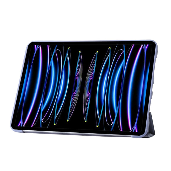 For iPad Pro 13 2024 TPU Deformation Flip Leather Tablet Case with Holder(Purple)