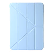 For iPad Pro 13 2024 TPU Deformation Flip Leather Tablet Case with Holder(Sky Blue)