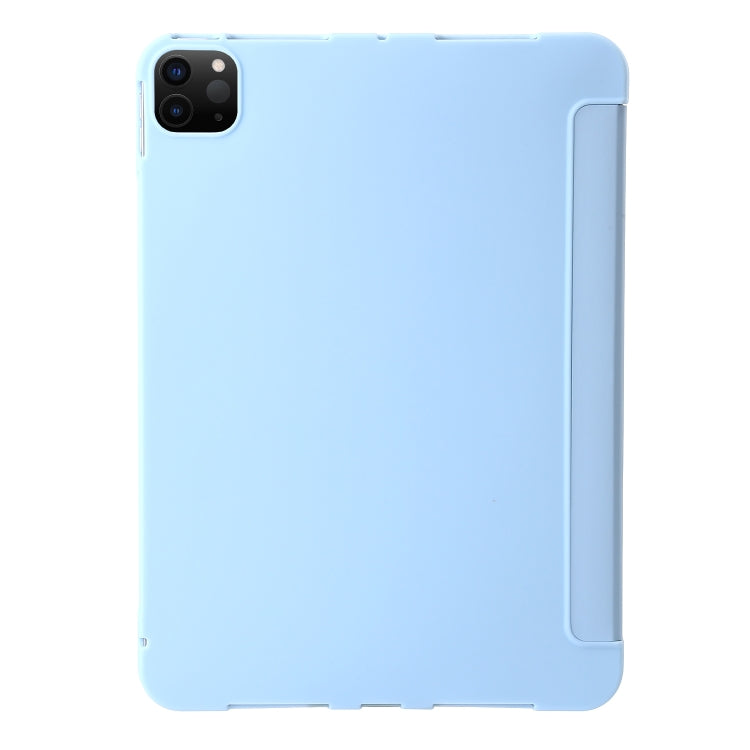 For iPad Pro 13 2024 TPU Deformation Flip Leather Tablet Case with Holder(Sky Blue)