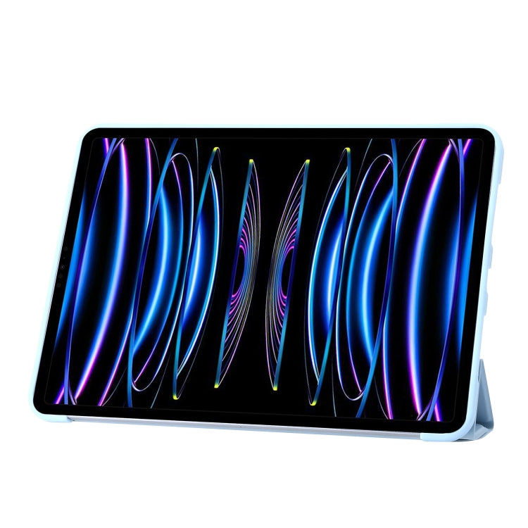 For iPad Pro 13 2024 TPU Deformation Flip Leather Tablet Case with Holder(Sky Blue)