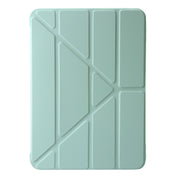 For iPad Pro 13 2024 TPU Deformation Flip Leather Tablet Case with Holder(Mint Green)