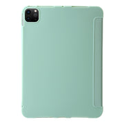 For iPad Pro 13 2024 TPU Deformation Flip Leather Tablet Case with Holder(Mint Green)