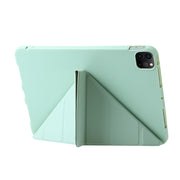 For iPad Pro 13 2024 TPU Deformation Flip Leather Tablet Case with Holder(Mint Green)