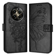 For Realme 12+ Global/Narzo 70 Pro India Embossed Butterfly Leather Phone Case(Black) - Realme Cases by PMC TechLife | Online Shopping South Africa | PMC TechLife | Buy Now Pay Later Mobicred