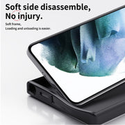 For Samsung Galaxy S25 5G Double Ring MagSafe Holder Carbon Fibre Phone Case(Black)