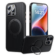 For iPhone 16 Pro Max Double Ring MagSafe Holder Carbon Fiber Phone Case(Black) - free shipping - PMC TechLife - Order now!