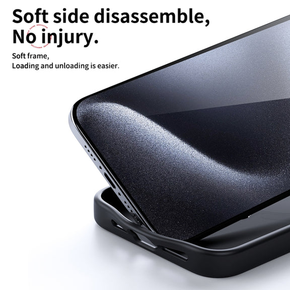 For iPhone 16 Pro Max Double Ring MagSafe Holder Carbon Fiber Phone Case(Black)