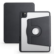 For iPad Air 13 2024 Acrylic 360 Degree Rotation Holder Leather Tablet Case(Black) - iPad Air 13 2024 Cases by PMC TechLife | Online Shopping South Africa | PMC TechLife | Buy Now Pay Later Mobicred