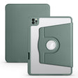 For iPad Air 13 2025 / 2024 Acrylic 360 Degree Rotation Holder Leather Tablet Case(Pine Green) - More iPad Cases by PMC TechLife | Online Shopping South Africa | PMC TechLife | Buy Now Pay Later Mobicred