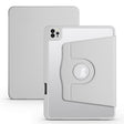 For iPad Pro 11 2024 Acrylic 360 Degree Rotation Holder Leather Tablet Case(Fog Grey) - iPad Pro 11 2024 Cases by PMC TechLife | Online Shopping South Africa | PMC TechLife | Buy Now Pay Later Mobicred