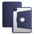 For iPad Pro 13 2024 Acrylic 360 Degree Rotation Holder Leather Tablet Case(Dark Blue) - iPad Pro 13 2024 Cases by PMC TechLife | Online Shopping South Africa | PMC TechLife | Buy Now Pay Later Mobicred