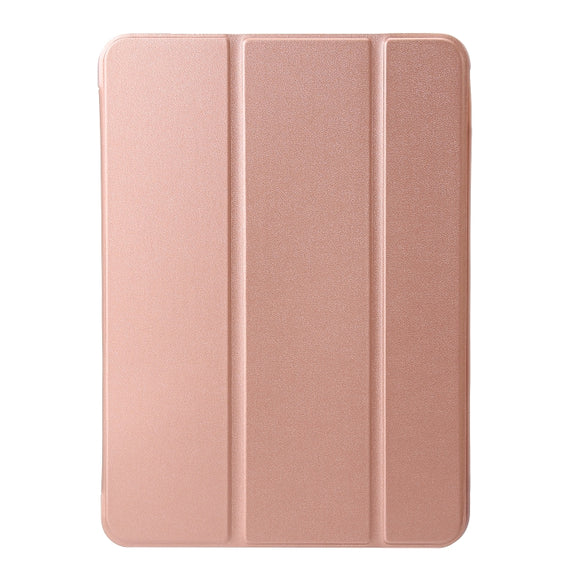 For iPad Pro 13 2024 Three-fold Holder Flip Tablet Leather Case(Rose Gold)