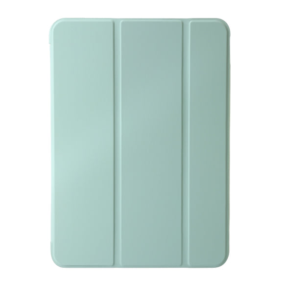 For iPad Pro 13 2024 Three-fold Holder Flip Tablet Leather Case(Mint Green)