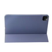 For iPad Pro 13 2024 Three-fold Holder Flip Tablet Leather Case(Purple)