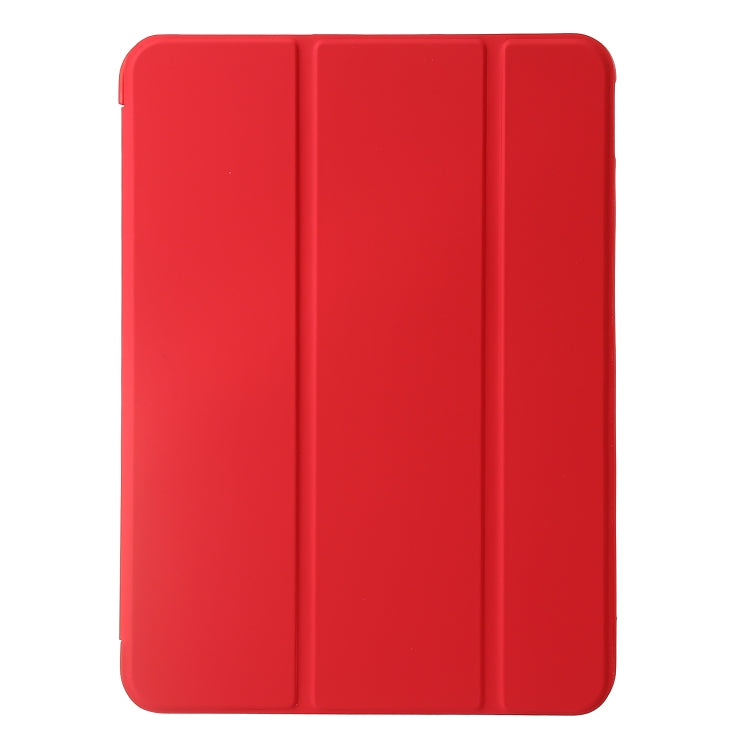 For iPad Pro 13 2024 Three-fold Holder Flip Tablet Leather Case(Red)