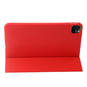 For iPad Pro 13 2024 Three-fold Holder Flip Tablet Leather Case(Red)