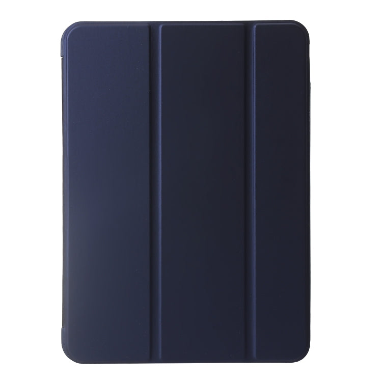 For iPad Air 13 2025 / 2024 Three-fold Holder Flip Tablet Leather Case(Dark Blue)