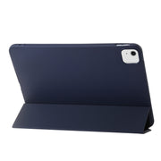For iPad Air 13 2025 / 2024 Three-fold Holder Flip Tablet Leather Case(Dark Blue)