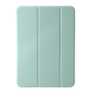 For iPad Air 13 2025 / 2024 Three-fold Holder Flip Tablet Leather Case(Mint Green)