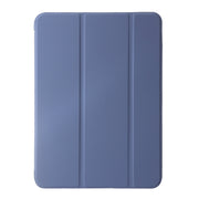 For iPad Air 13 2024 Three-fold Holder Flip Tablet Leather Case(Purple)