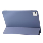 For iPad Air 13 2024 Three-fold Holder Flip Tablet Leather Case(Purple)