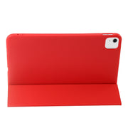 For iPad Air 13 2025 / 2024 Three-fold Holder Flip Tablet Leather Case(Red)