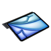 For iPad Air 11 2025 / 2024 Three-fold Holder Flip Tablet Leather Case(Black)