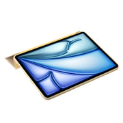 For iPad Air 11 2024 Three-fold Holder Flip Tablet Leather Case(Gold)