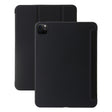 For iPad Pro 11 2024 Three-fold Holder Flip Tablet Leather Case(Black) - iPad Pro 11 2024 Cases by PMC TechLife | Online Shopping South Africa | PMC TechLife | Buy Now Pay Later Mobicred