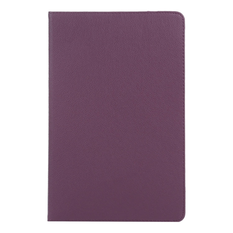 For iPad Pro 13 2024 360 Degree Rotation Litchi Texture Leather Tablet Case with Holder(Purple)