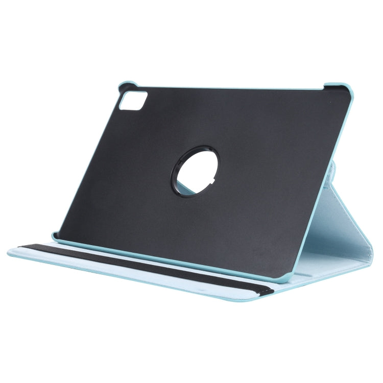For iPad Pro 13 2024 360 Degree Rotation Litchi Texture Leather Tablet Case with Holder(Sky Blue)