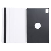 For iPad Pro 13 2024 360 Degree Rotation Litchi Texture Leather Tablet Case with Holder(White)