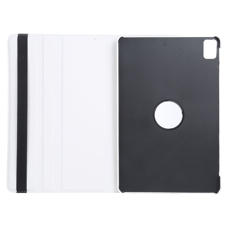 For iPad Pro 13 2024 360 Degree Rotation Litchi Texture Leather Tablet Case with Holder(White)