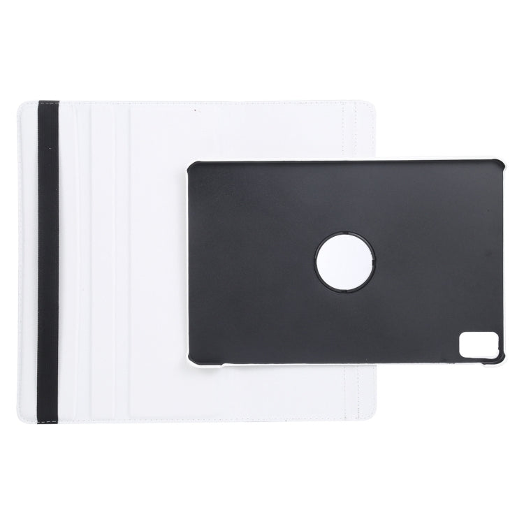 For iPad Pro 13 2024 360 Degree Rotation Litchi Texture Leather Tablet Case with Holder(White)
