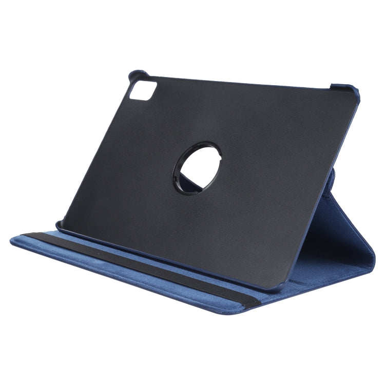 For iPad Pro 13 2024 360 Degree Rotation Litchi Texture Leather Tablet Case with Holder(Dark Blue)
