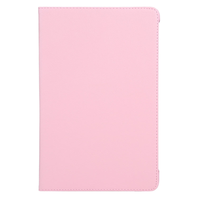 For iPad Pro 13 2024 360 Degree Rotation Litchi Texture Leather Tablet Case with Holder(Pink)