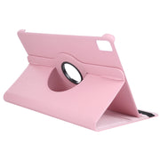 For iPad Pro 13 2024 360 Degree Rotation Litchi Texture Leather Tablet Case with Holder(Pink)