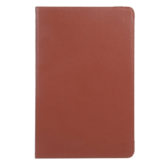 For iPad Pro 13 2024 360 Degree Rotation Litchi Texture Leather Tablet Case with Holder(Brown)