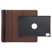 For iPad Pro 13 2024 360 Degree Rotation Litchi Texture Leather Tablet Case with Holder(Brown)