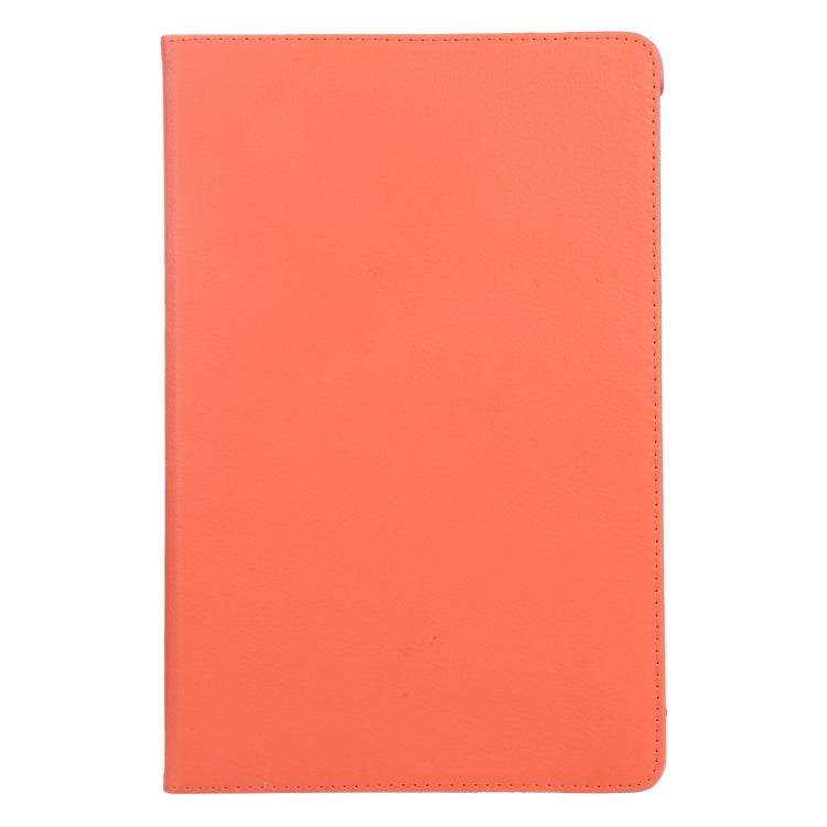 For iPad Pro 13 2024 360 Degree Rotation Litchi Texture Leather Tablet Case with Holder(Orange)