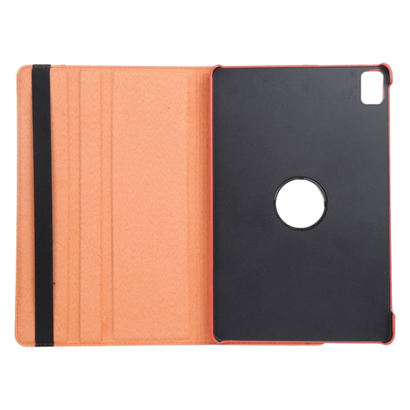 For iPad Pro 13 2024 360 Degree Rotation Litchi Texture Leather Tablet Case with Holder(Orange)