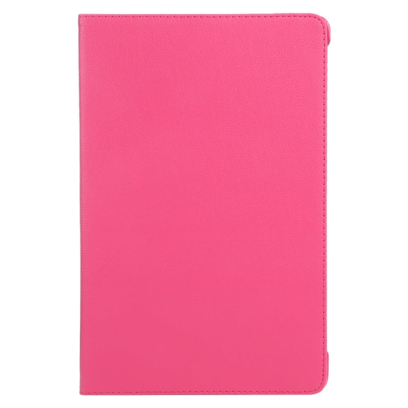 For iPad Pro 13 2024 360 Degree Rotation Litchi Texture Leather Tablet Case with Holder(Rose Red)