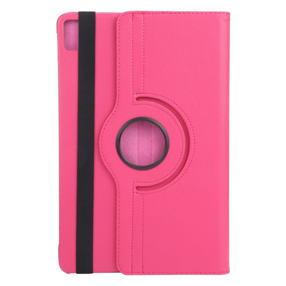 For iPad Pro 13 2024 360 Degree Rotation Litchi Texture Leather Tablet Case with Holder(Rose Red)
