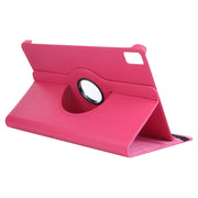 For iPad Pro 13 2024 360 Degree Rotation Litchi Texture Leather Tablet Case with Holder(Rose Red)