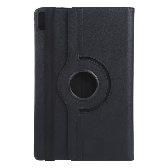 For iPad Pro 13 2024 360 Degree Rotation Litchi Texture Leather Tablet Case with Holder(Black)