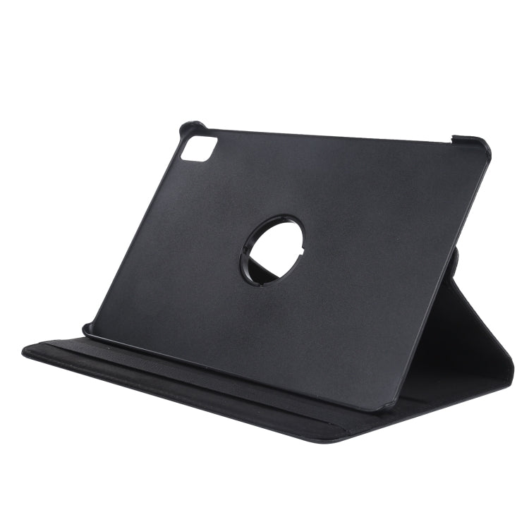 For iPad Pro 13 2024 360 Degree Rotation Litchi Texture Leather Tablet Case with Holder(Black)