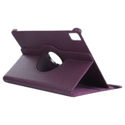 For iPad Air 13 2024 360 Degree Rotation Litchi Texture Leather Tablet Case with Holder(Purple)