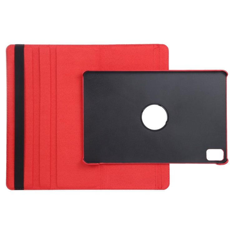 For iPad Air 13 2024 360 Degree Rotation Litchi Texture Leather Tablet Case with Holder(Red)