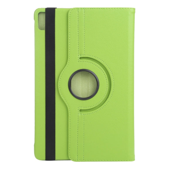For iPad Air 13 2025 / 2024 360 Degree Rotation Litchi Texture Leather Tablet Case with Holder(Green)